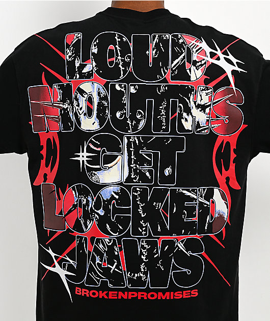 Broken Promises Locked Jaws Black T-Shirt