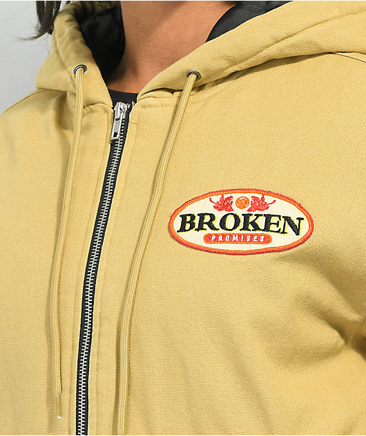 Broken Promises Louisa Beige Gas Station Jacket 