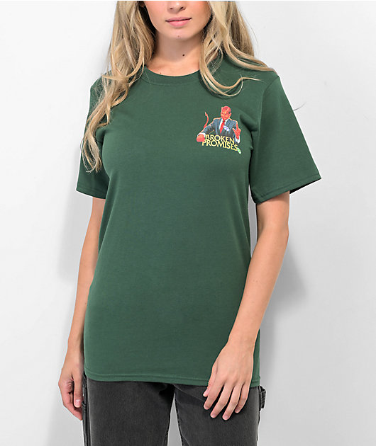 Broken Promises Love Is A Gamble Green T-Shirt