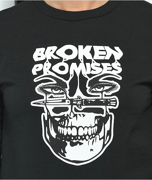 Broken Promises Love Is Lethal Black Long Sleeve T-Shirt