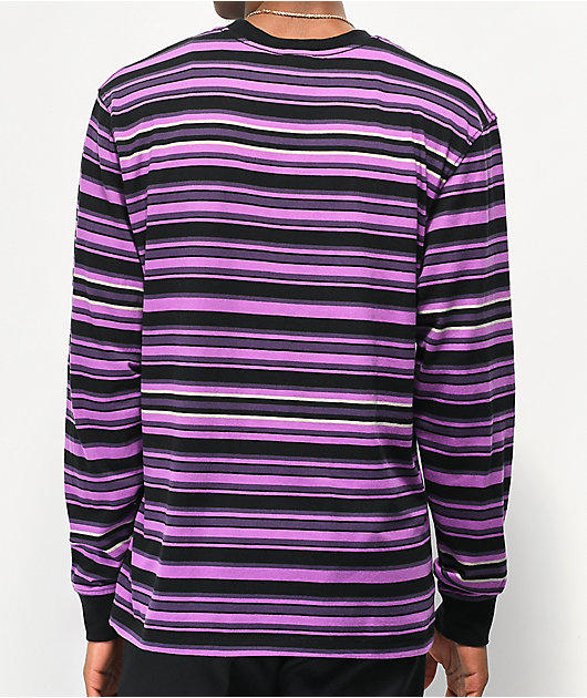 Purple And Black Striped Shirt Off 74 Free Shipping - light blue on black striped shirt roblox