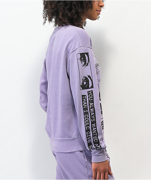 Broken Promises Okay To Cry Purple Crewneck Sweatshirt
