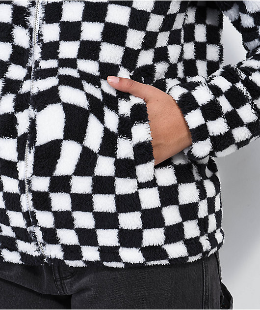 Checkered black and white cheap jacket