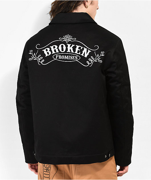 Broken Promises Open Casket Black Work Jacket