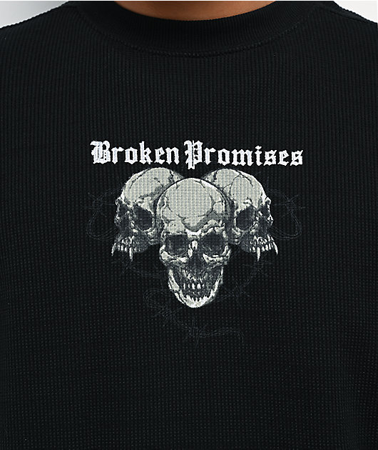Broken Promises Outlaws Den Black Thermal Long Sleeve T-Shirt | Zumiez