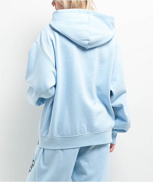 Broken Promises Pain & Pleasure Blue Rhinestone Hoodie | Zumiez