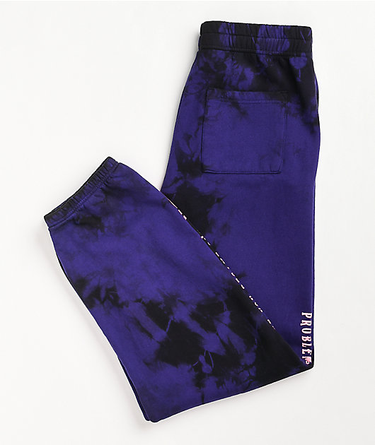 Black and 2025 purple sweatpants