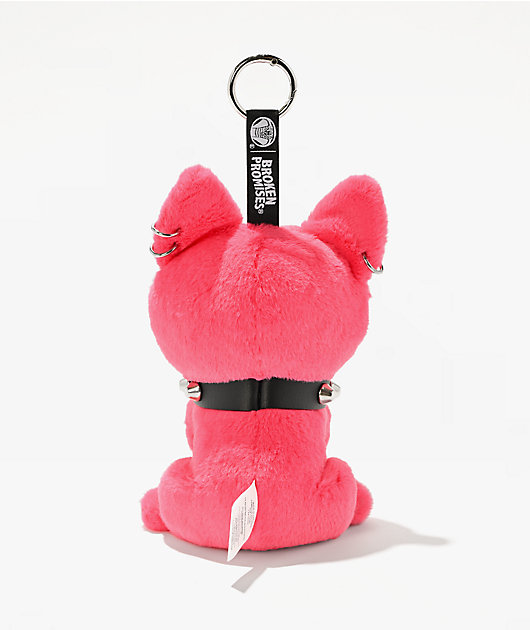 Broken Promises Puck Pink Plush Keychain