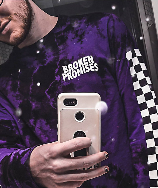 Broken Promises Purple Punch Tie Dye Long Sleeve T-Shirt 