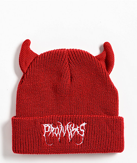 Broken Promises Red Horn Beanie | Zumiez