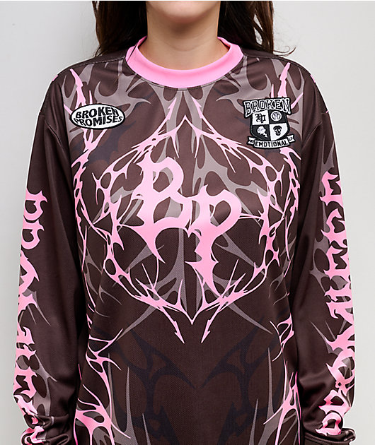 Broken Promises Ritual Moto Brown Long Sleeve Jersey
