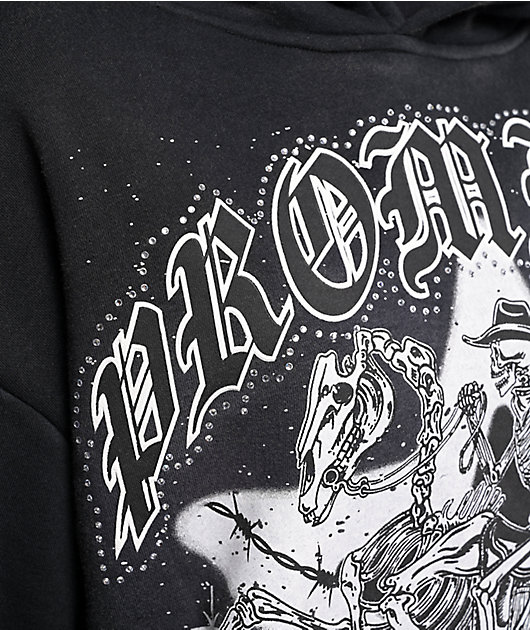 Broken Promises Rodeo Star Black Wash Hoodie