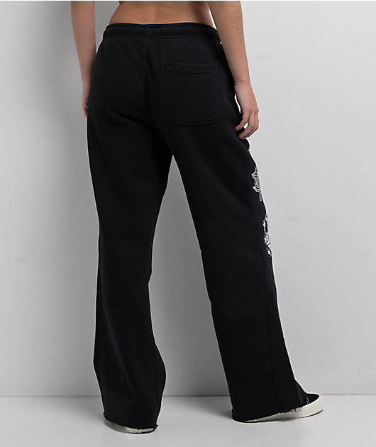 Broken Promises Rodeo Star Black Wash Sweatpants
