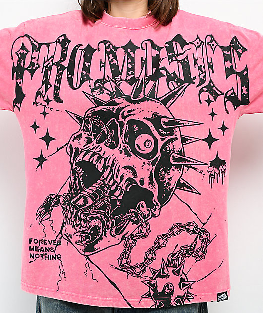 Broken Promises Scorpion Jaw Pink Wash T-Shirt | Zumiez