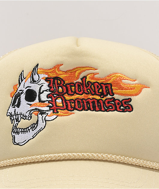 Broken Promises Screamer Tan Trucker Hat