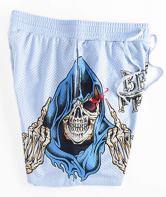 Broken Promises Scythe Blue Mesh Shorts