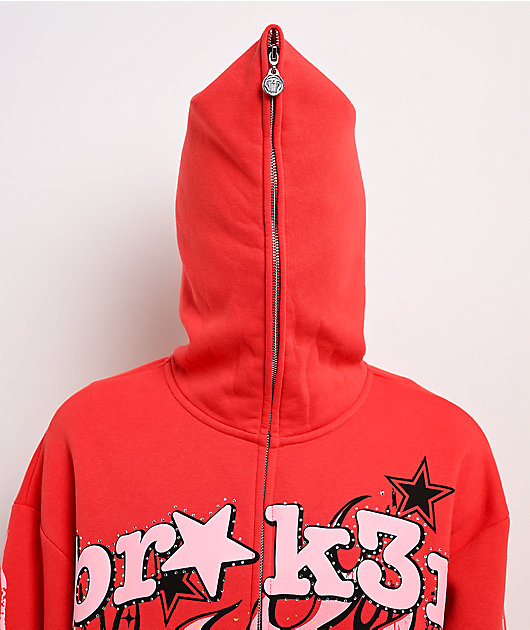 Broken Promises Shooting Star Red Body Bag Zip Hoodie