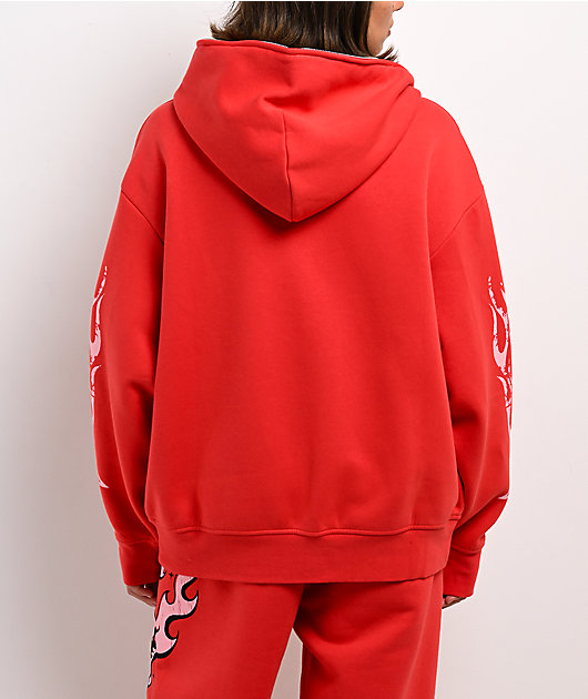 Broken Promises Shooting Star Red Body Bag Zip Hoodie
