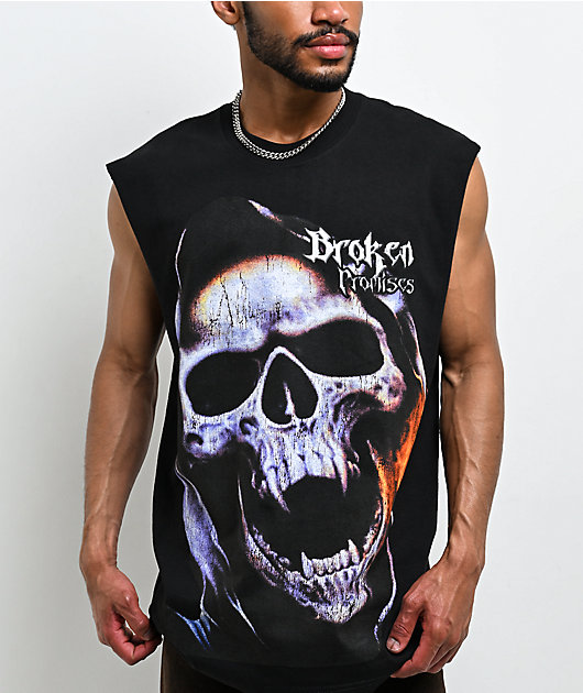 Broken Promises Shriek Black Tank Top