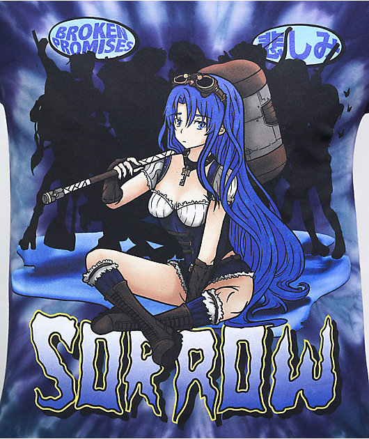 Broken Promises Single Player Sorrow Blue Tie Dye T-Shirt