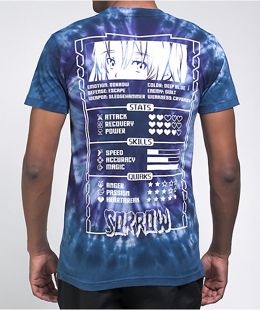 Broken Promises Single Player Sorrow Blue Tie Dye T-Shirt