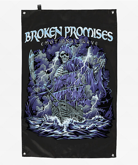 Broken Promises Sinking Ship Banner