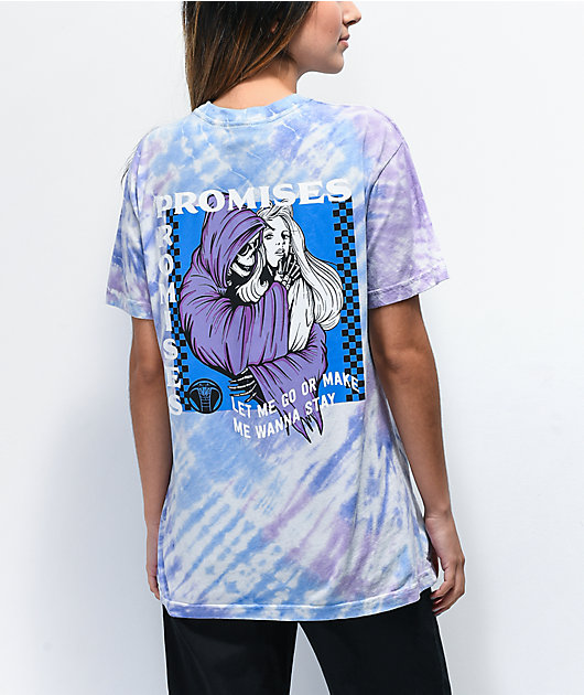 Broken Promises Smother Blue & Purple Tie Dye T-Shirt