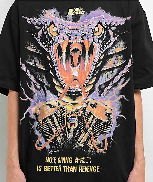 Broken Promises Split Tongue Black T-Shirt | Zumiez