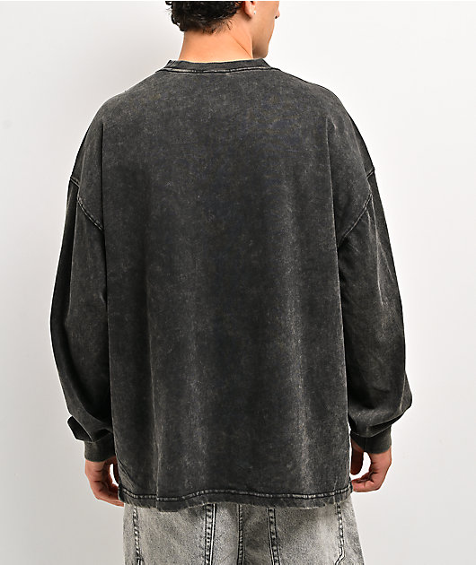 Broken Promises Stiletto Black Wash Long Sleeve T-Shirt