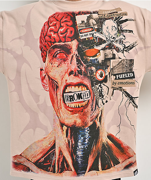 Broken Promises Subconcious Beige T-Shirt