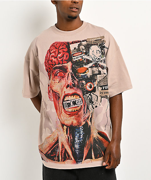 Broken Promises Subconcious Beige T-Shirt