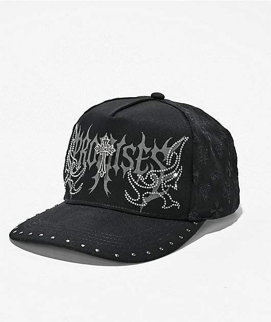 Broken Promises Surrender Studded Black Snapback Hat