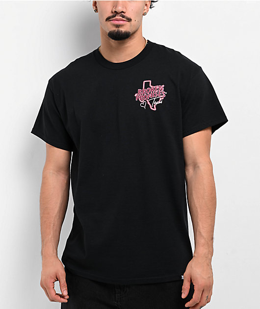 Broken Promises Texas Is For Lovers Black T-Shirt