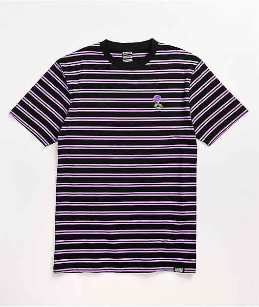 Broken Promises Thornless Black & Purple Stripe T-Shirt