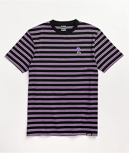 Purple and black sale striped shirt mens