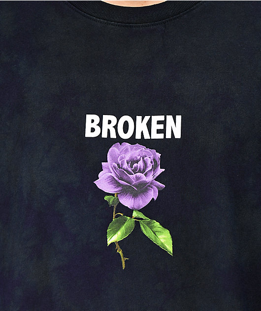 Broken Promises Thornless Black Tie Dye Long Sleeve T-Shirt