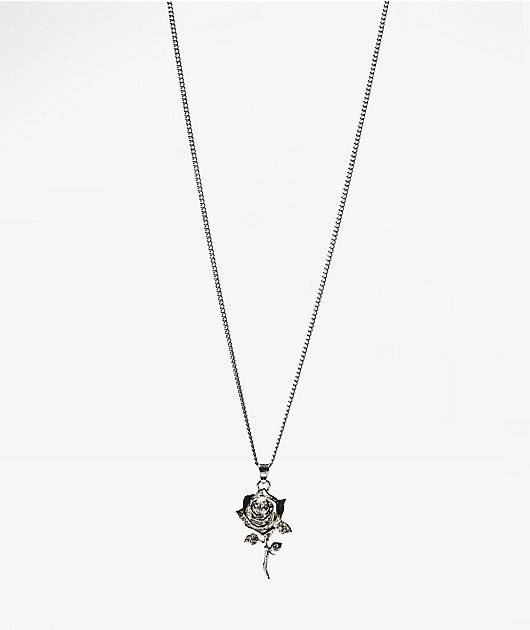 Broken Promises Thornless Bling 22" Silver Necklace