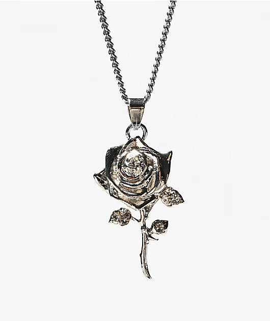 Broken Promises Thornless Bling 22" Silver Necklace