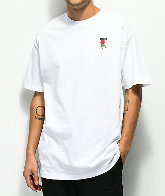 Camiseta blanca y rosa Clearance