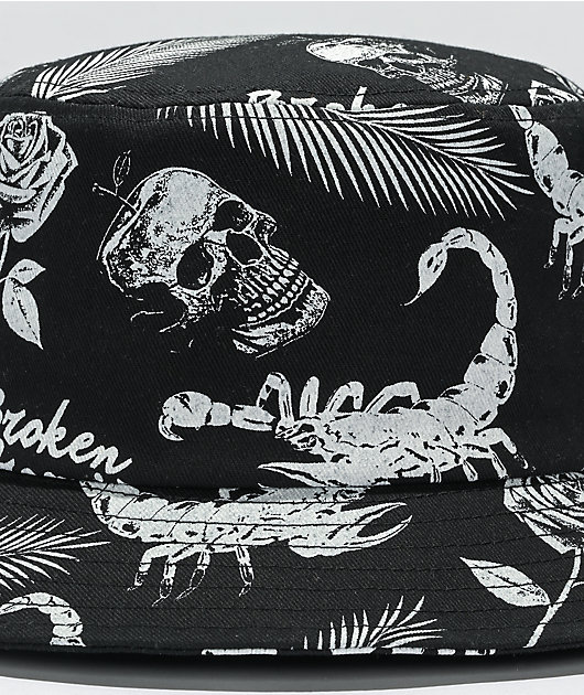 Broken Promises Tropic Disaster Black Bucket Hat
