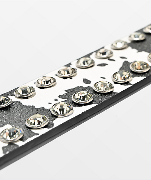 Broken Promises Udder Desire Rhinestone Black Belt