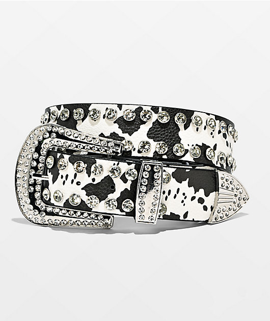 Broken Promises Udder Desire Rhinestone Black Belt