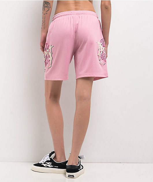Broken Promises Underworld Pink Mesh Shorts