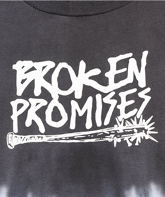 Broken Promises Warrior  Tie Dye camiseta Azul
