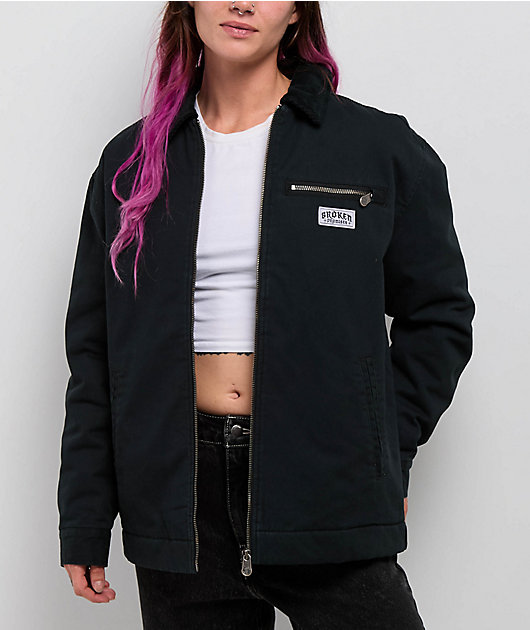 Broken Promises Wasted Love Black Work Jacket