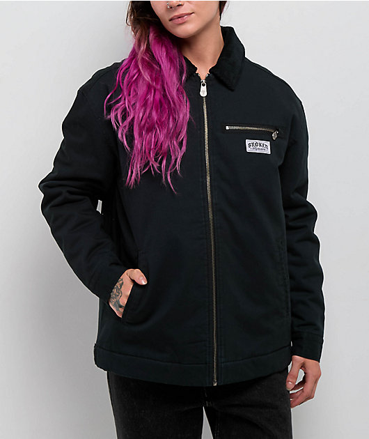 Broken Promises Wasted Love Black Work Jacket