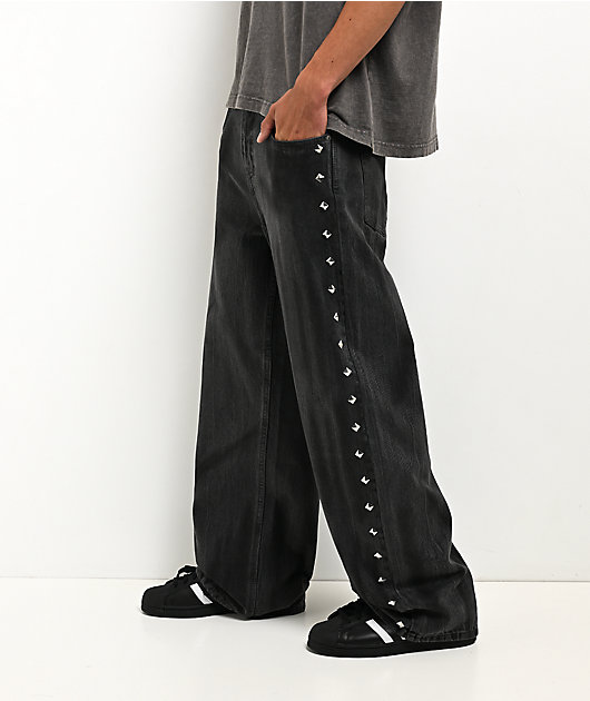 Broken Promises Weapon Studded Black Wash Jeans