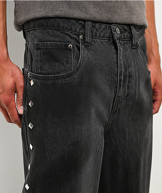 Broken Promises Weapon Studded Black Wash Jeans