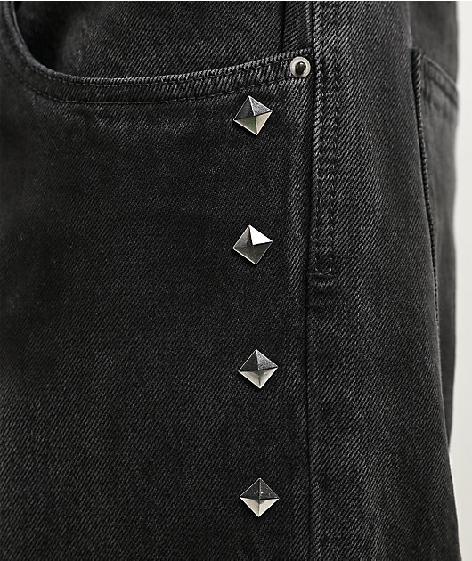 Broken Promises Weapon Studded Black Wash Jeans