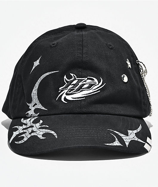 Broken Promises Whirl Airbrush Black Strapback Hat